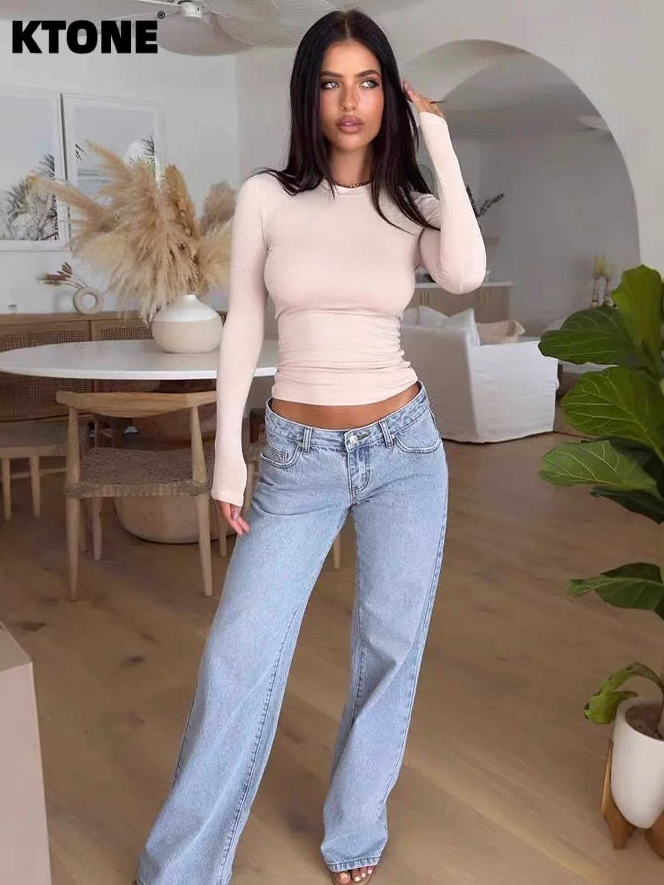 Blue Slim Fit Jeans Pant Y2k Drip Unisex Original For Man Jeans - No accessories or belts included M260310