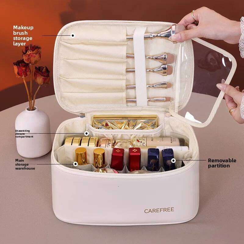 Women's PU Cosmetic Bag - Portable Makeup & Toiletry Organizer, Travel essential toiletries storage bag XJ260310