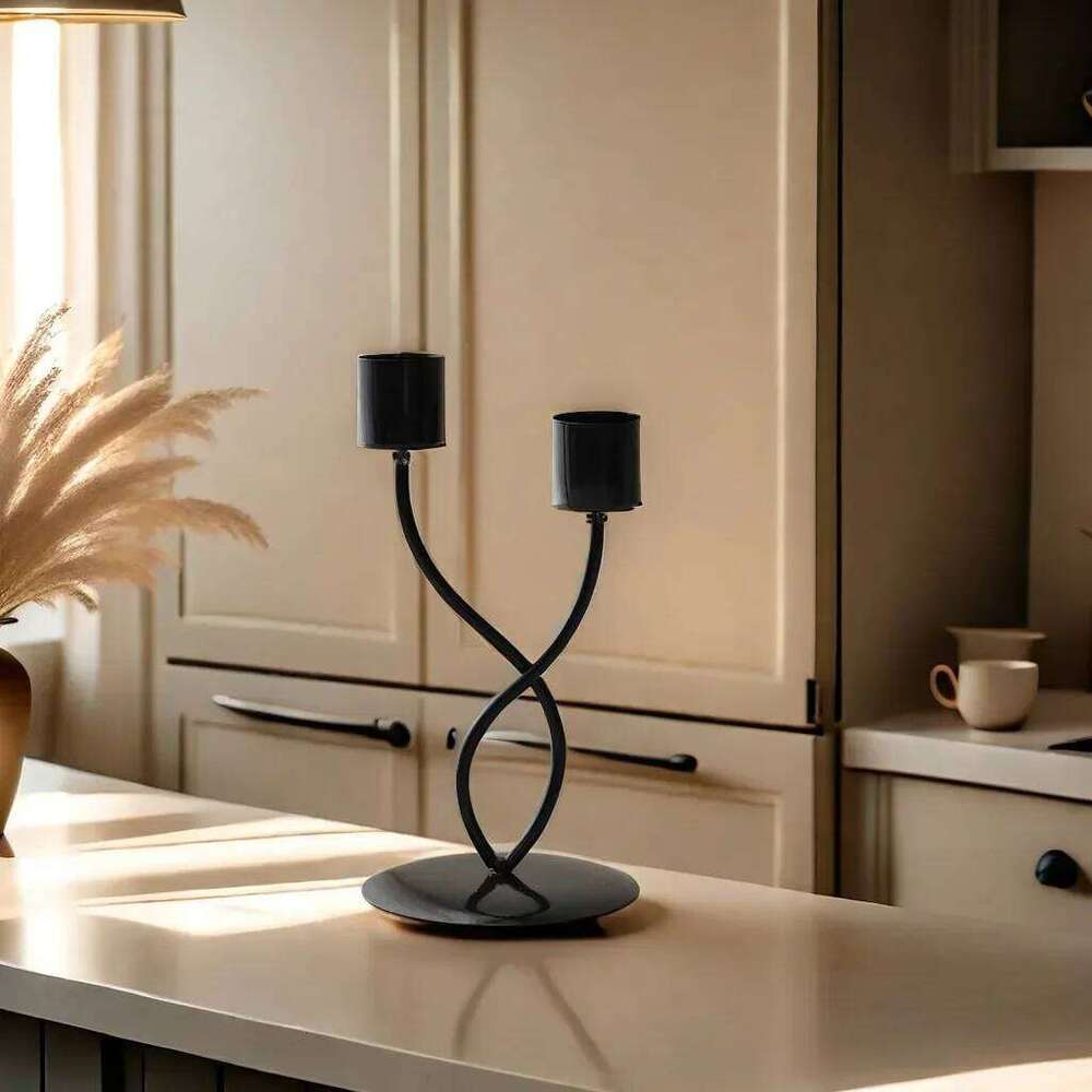 Metal Style Candle Holders Simple Golden Wedding Decoration Bar Party Living Room Home Decor Candlestick H260310