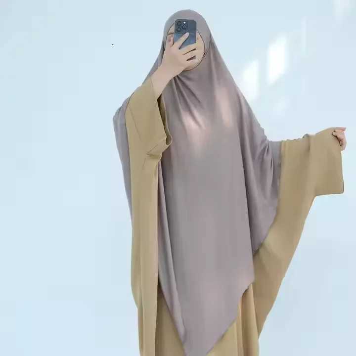 Modal Jersey Khimar Ramadan Hijab Prayer Garment Long Headscarf Muslim Women Islam Clothing Eid Djellaba Turkey Abaya Dress 2025 X260310