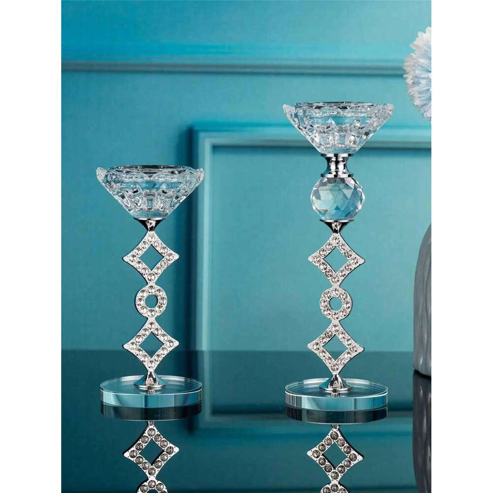 Light Luxury Crystal Candlestick Halloween Spooky Festival Holiday Room Decor Gift H260310