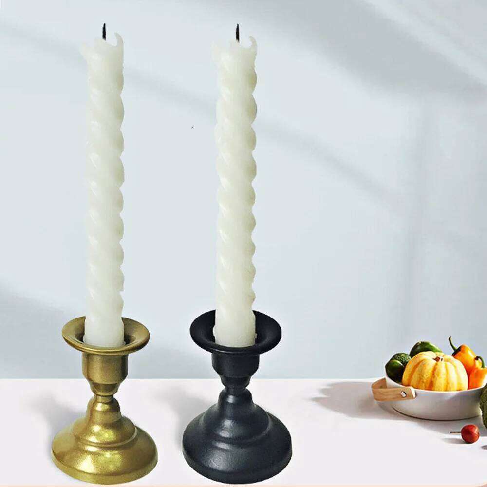 Vintage Metal Candle Holders Pillar Iron Art Candlestick For Wedding Living Room Desktop Party Decor Supplies H260310