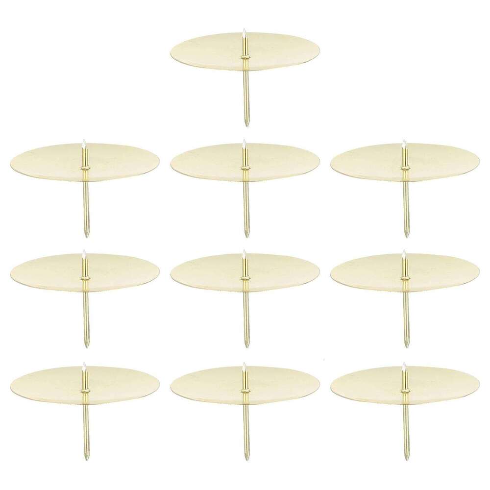 10 Pcs Flat Metal Fixators Wreath Pillar Holders Fixing Accessories For Christmas New Year Festival Decorations H260310