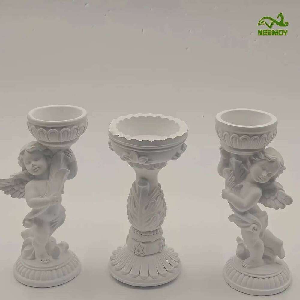 Ins Resin Roman Column Ornament Little Angel European American Style Decoration Statue Candle Holder Birthday Gift H260310