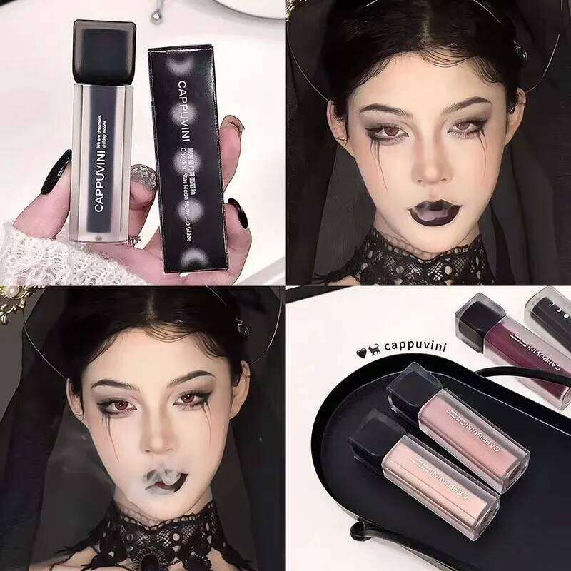 Cappuvini Mud Matte Soft Mist Black Gothic Nude Lipstick Velvet Moisturizing High Pigment Longlasting Lip Makeup Cosmetics Z260310