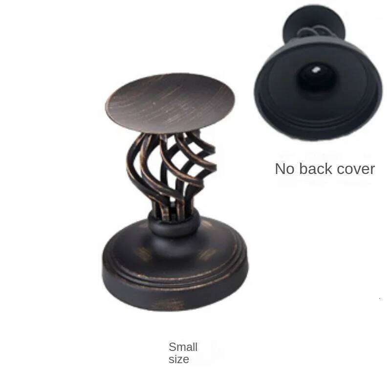 American Retro Candlestick Ornament Hollowed Out Black Valentine's Day Table Wedding Candlelight Dinner Prop Decoration Cup H260310