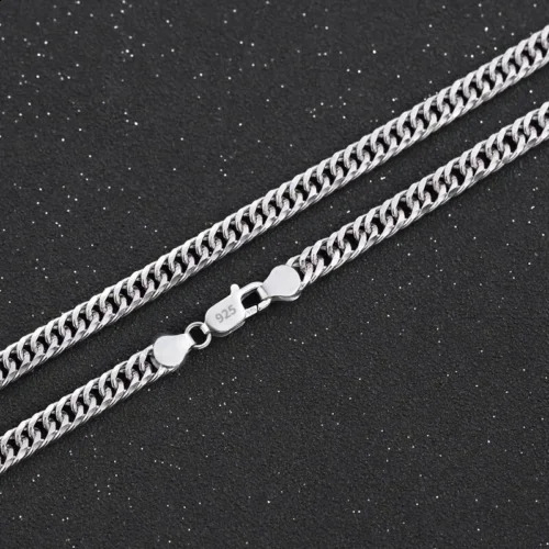 fine Width 6MM chain 925 Sterling Silver Necklaces for Women Men Charm fashion Jewelry wedding Party Holiday gift 45-60cm 260309 - view 6