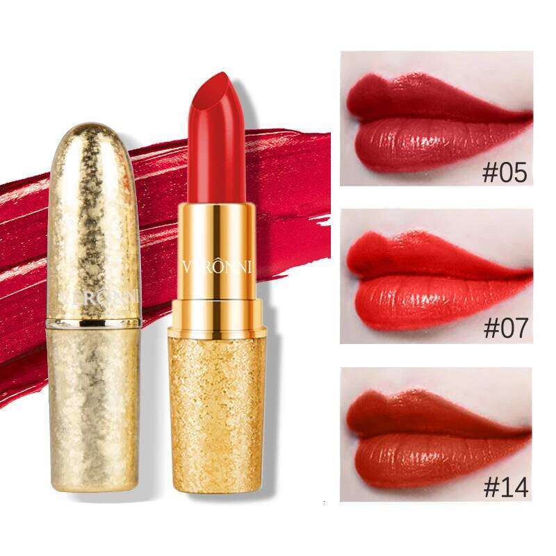 17 Colors Lipstick Waterproof Long Lasting Matte Shimmer Mental Cosmetic Glitter Gloss Beauty Korean Lip Make Up Z260310