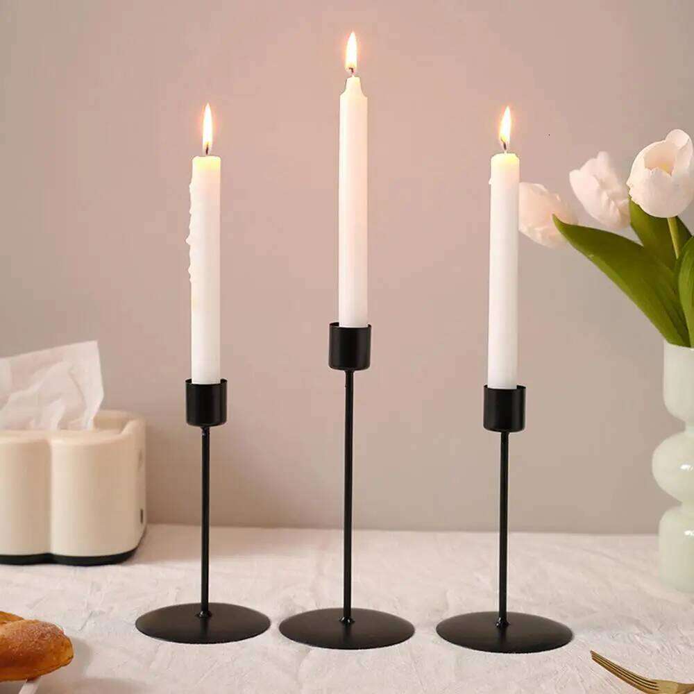 Small Cup Beautiful Candle Holders Durable Table Decor Exquisite Candlestick Useful Home Supplies Iron Candelabrum H260310