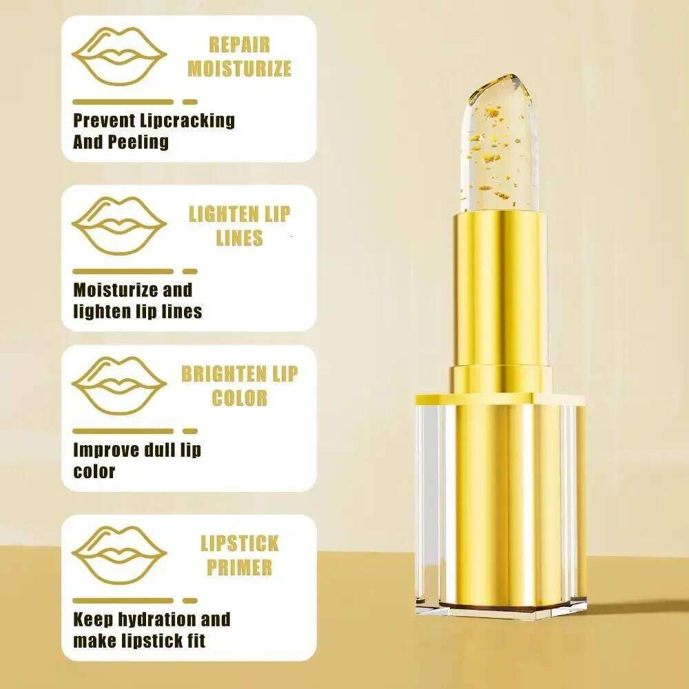 Moisturizing Color Changing Lipstick Waterproof Anti Drying Lip Care Cream Remove Dead Skin Multifunctional Jelly Lips Gloss Z260310