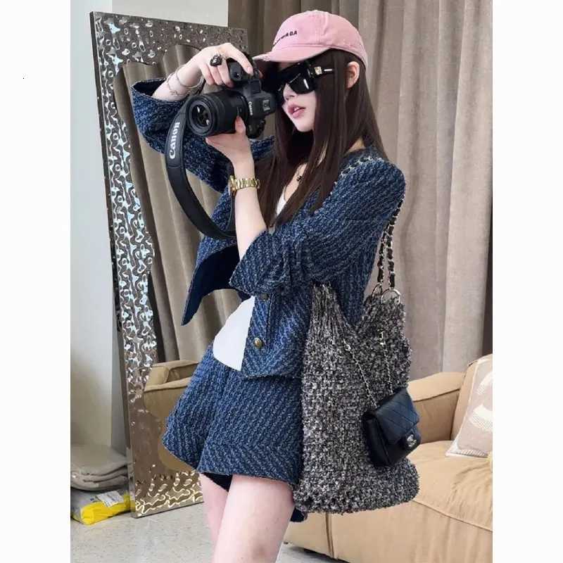 Hot Shorts Suit 2025 Spring Summer Denim Jacket Shorts Wasteland StyleT260310