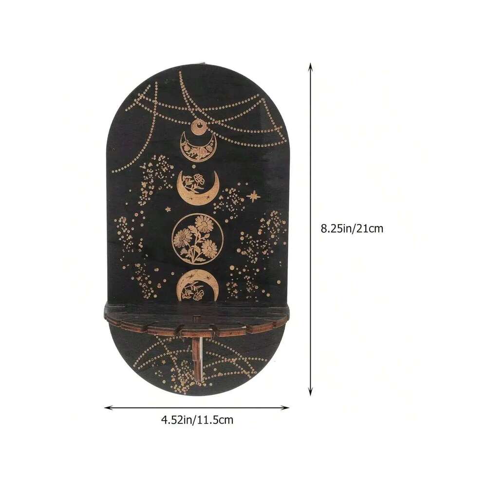 2pcs/set Black Wall Candlestick Crystal Display Bohemian Hand Stand Hanging Room Decoration H260310