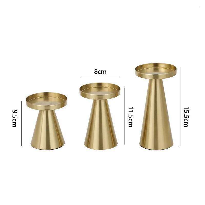 Holders Pillar Candles,Small Metal Stick Candle Holder for Wedding,Dining Room Table Centerpiece,Holiday Decor H260310