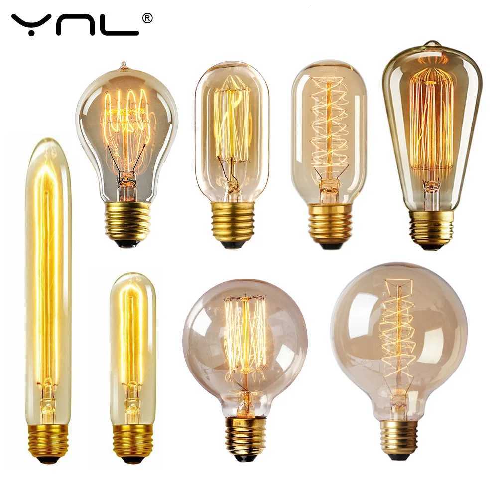 Edison bulb lampada retro lamp incandescent ampoule vintage E27 40w 220V For Decor Filament Bulb E27 Pendant Lights Antique Bulb H260310