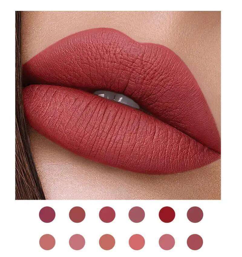 HANDAIYAN Matte Liquid Lipstick Velvet Pigments Gloss Waterproof Moisturizer Nonstick Cup Lip Tint Beauty Cosmetics TSLM1 Z260310