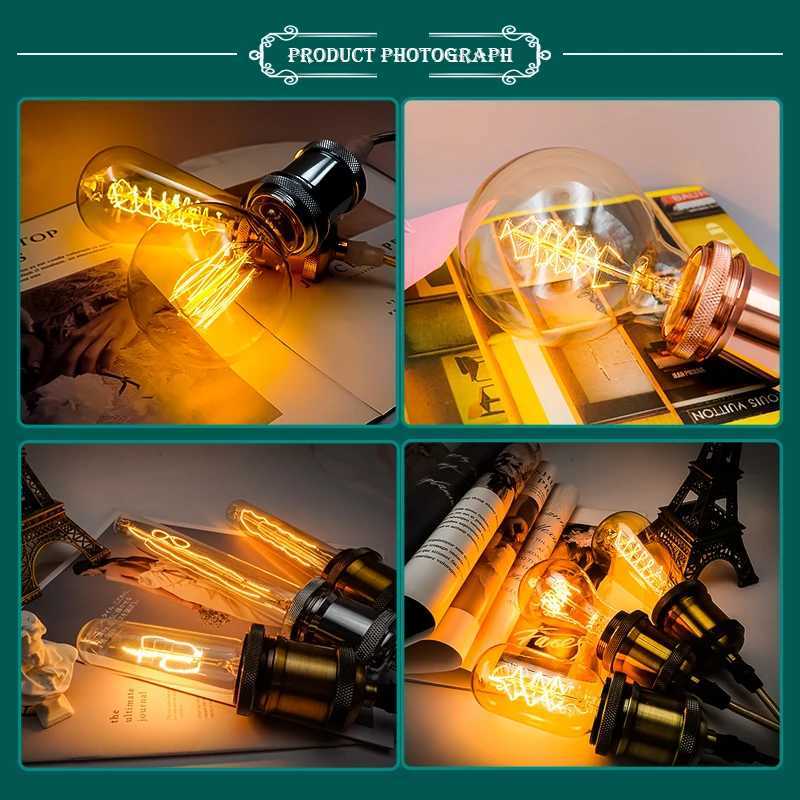 2-8pcs Dimmable Edison Light Bulb E27 40W 220V Retro Vintage Edison Bulb Incandescent Ampoule Bulbs Vintage Edison Lamp Light H260310