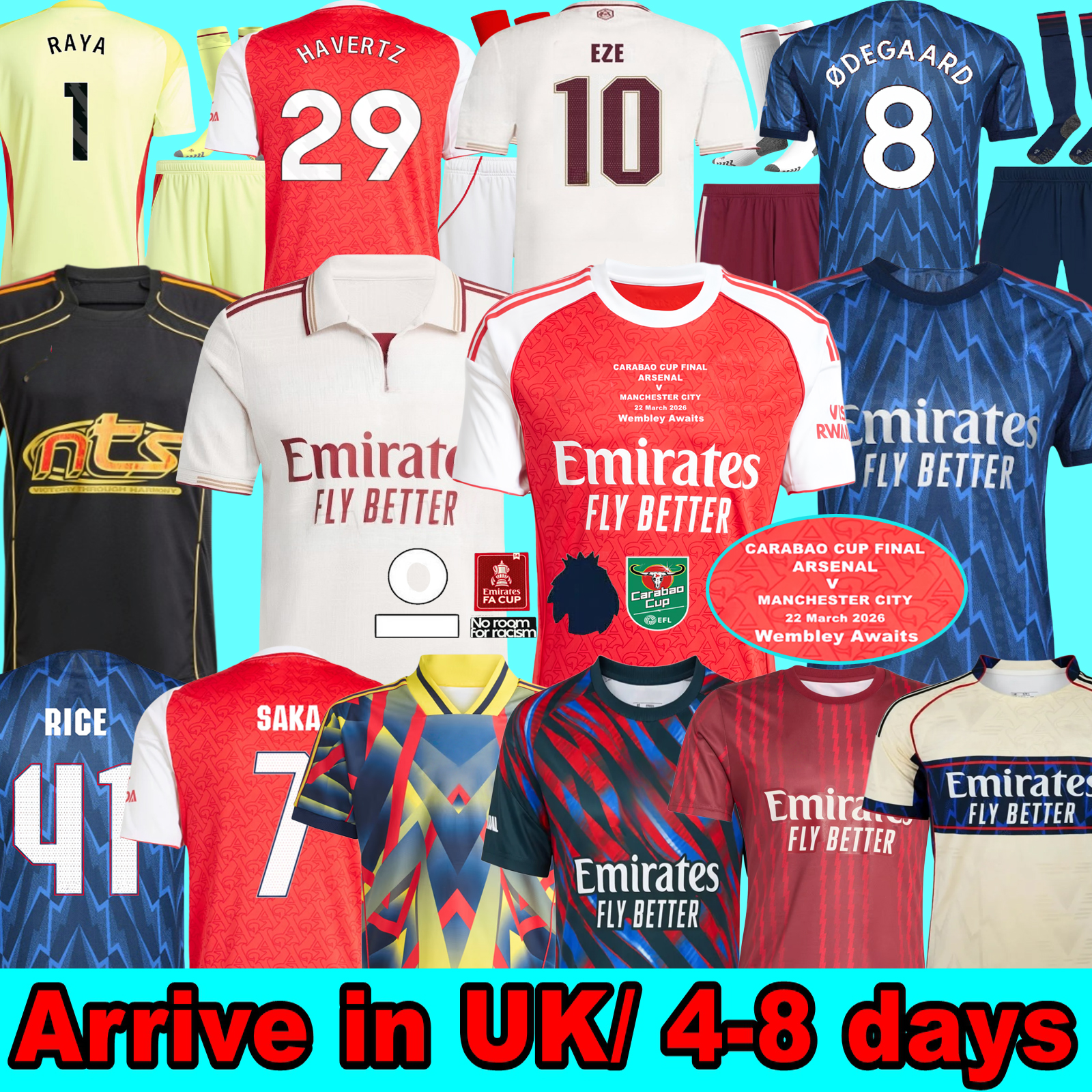 Arsenal soccer jerseys Gyokeres 25 26 Norgaard Zubimendi CALAFIORI RICE SAKA STERLING J.TIMBER MARTINELLI RUSSO football ODEGAARD VIEIRA SALIBA HAVERTZ Eze