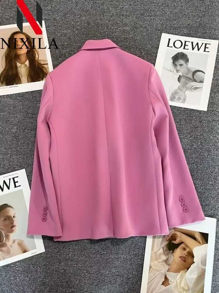 New in Spring Autumn Blazer Woman Chic Elegant Woman Jacket Outerwears Blazers Office Lady Loose Coats Youthful Woman ClothesT260310