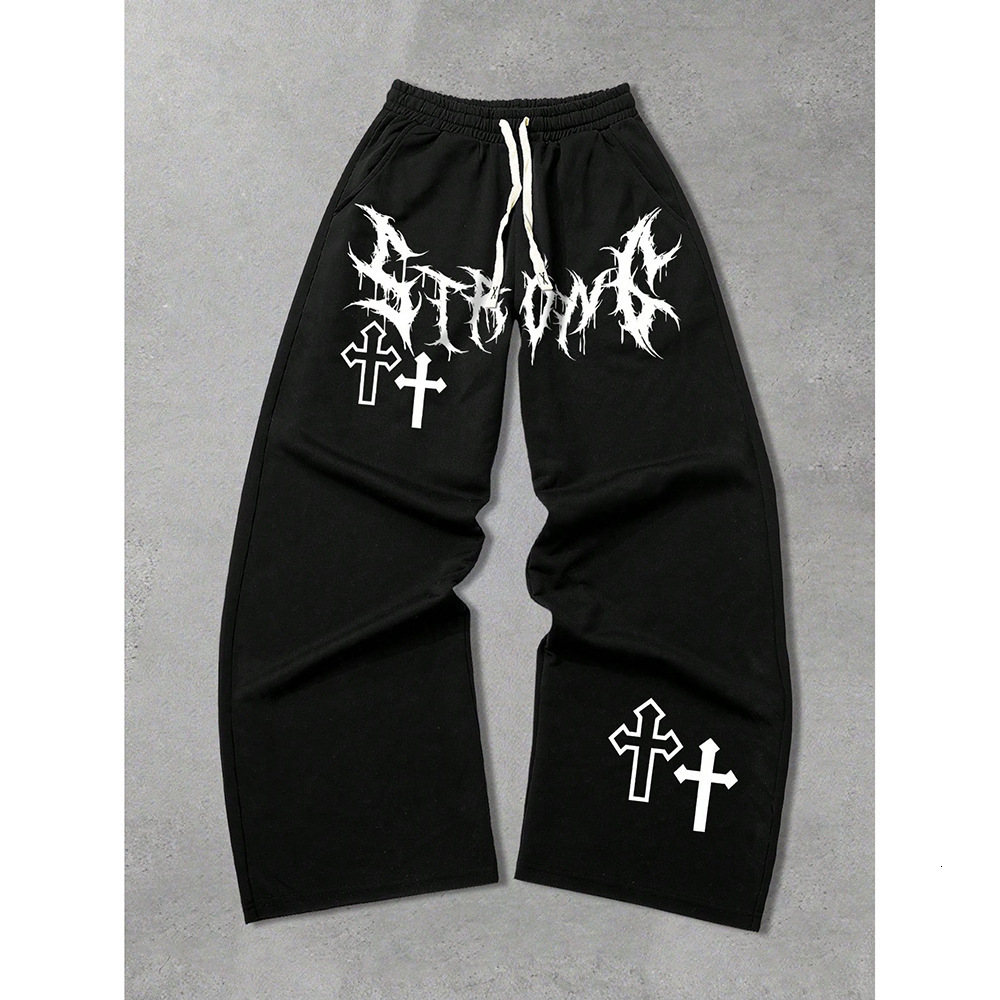 Clothes High Designer Street 2026 Hip-Hop Trendy Luxury Casual Pants For Men, New Model, Cross-Border Foreign Trade Loose-Fitting Brand Trendy Long Pa