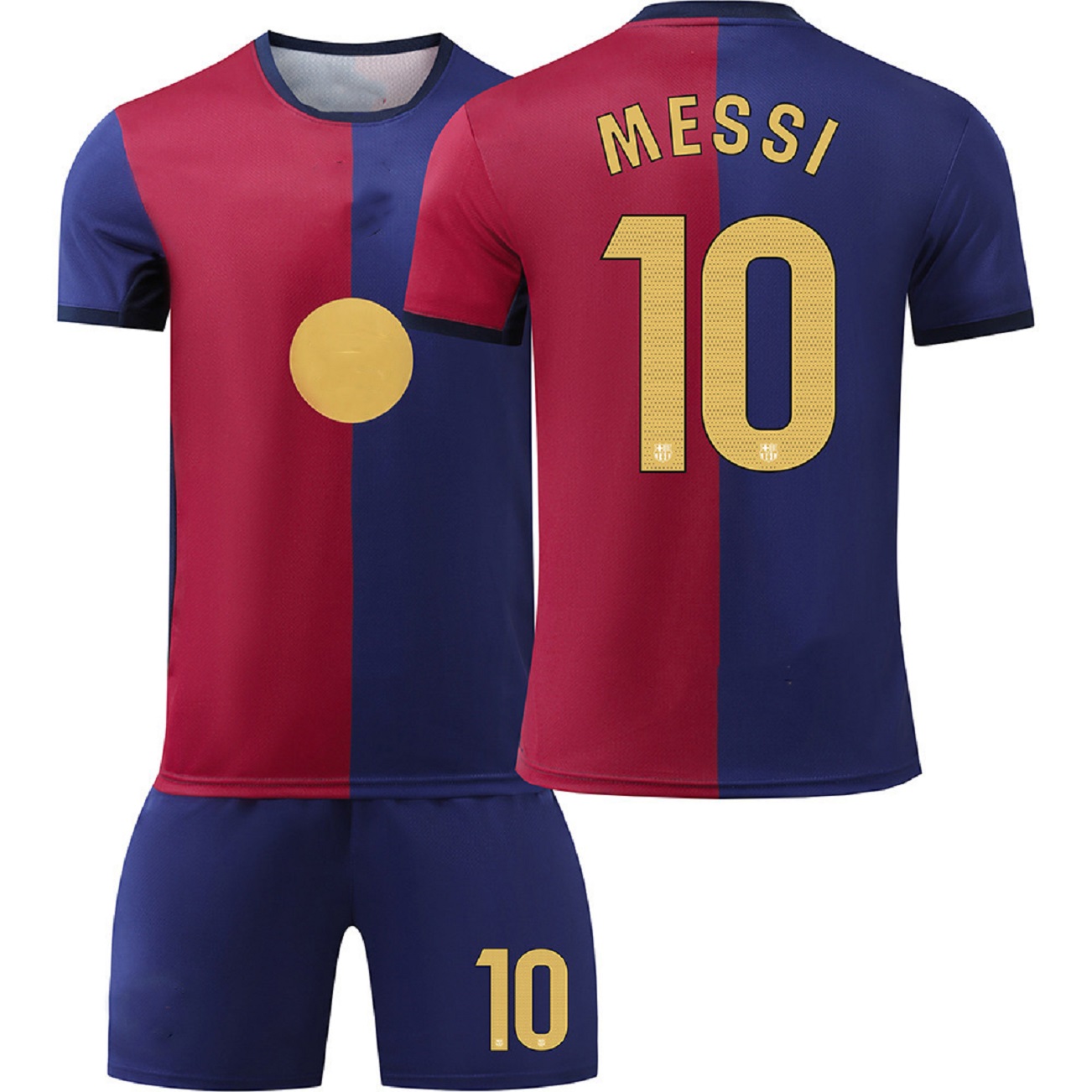 barcelona jersey set for the 2026 World Cup barcelona: No. 19, Yamar 9, Lewandowski 8, Pedri 6, Gavi 10, Messi short-sleeved football jersey, breathable competition uniform