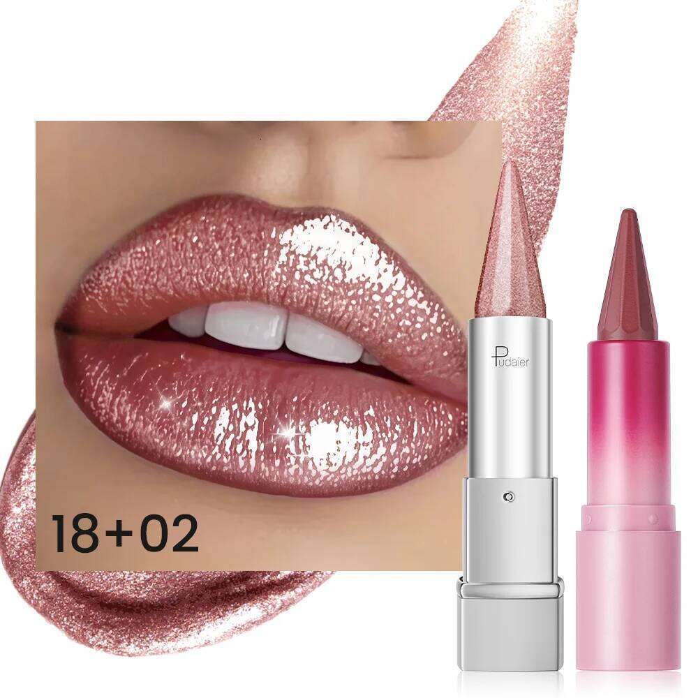 2pcs Metal Tip & Matte Lipstick Set High Pigment, Long-Lasting, Waterproof Lip Color - Ideal Beauty Gift for Women Z260310