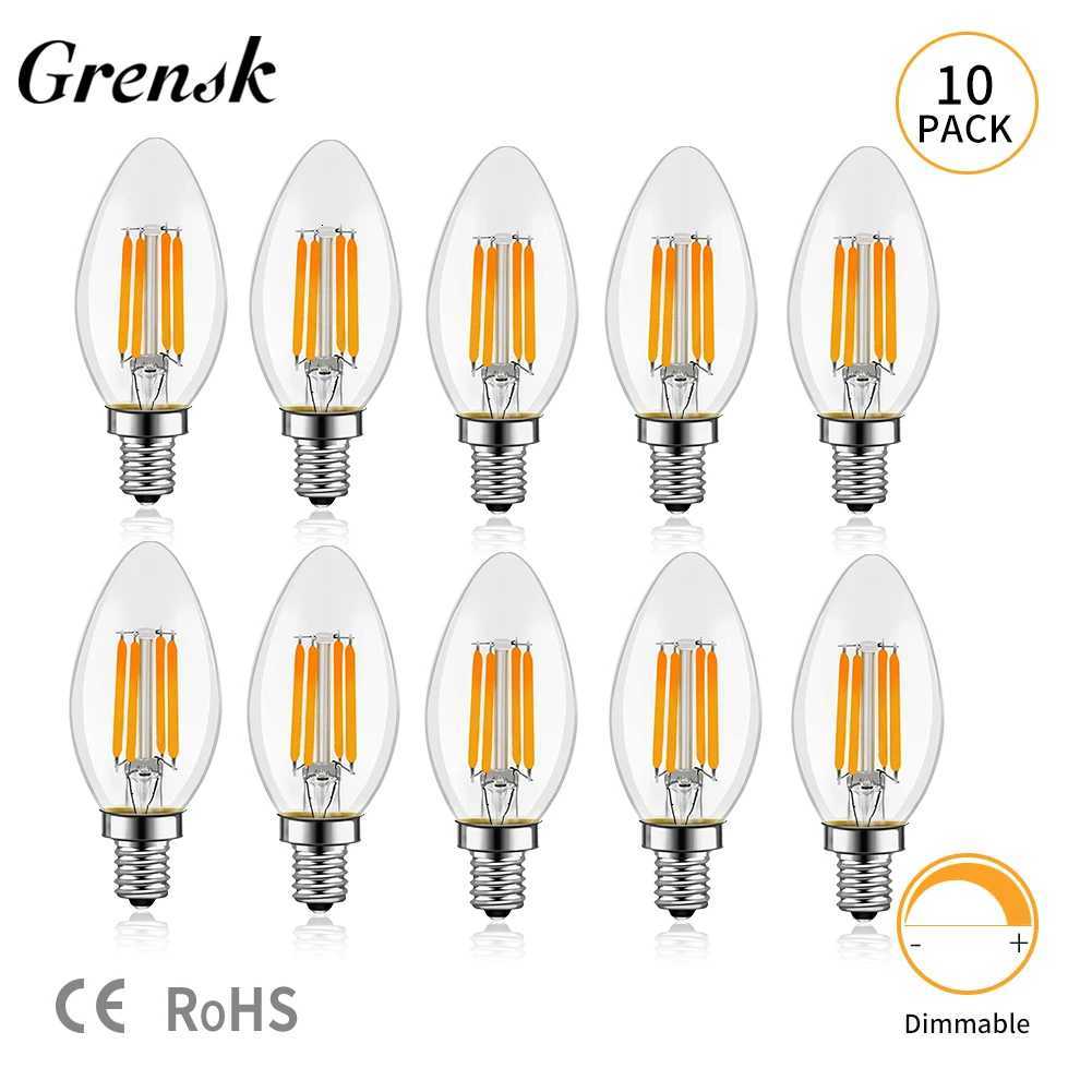 C35 Candle Led Bulb E14 Candelabra Base 4W 6W Dimmable Edison Light Bulb 2700K Warm Cold White 6000K Chandelier Replacement Lamp H260310