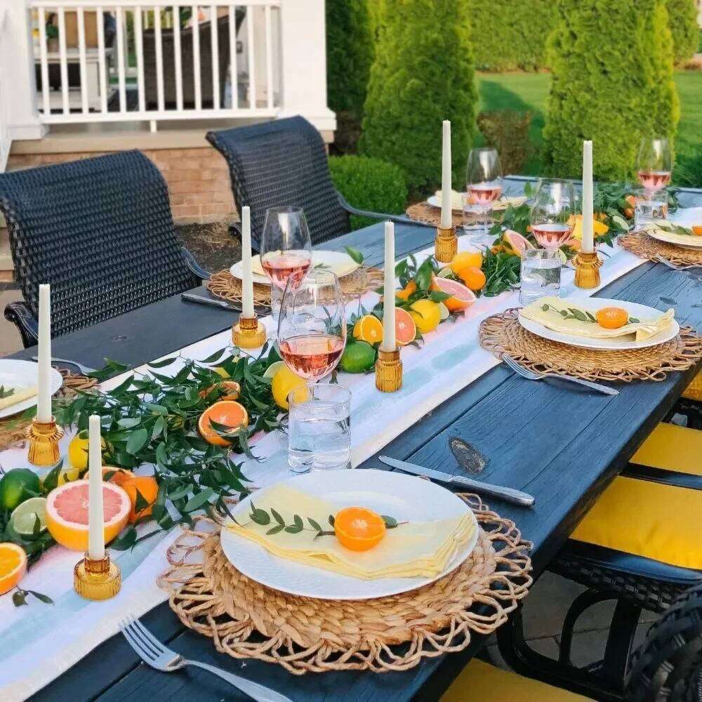 3Pcs Double Sided Taper Votive Glass Candle Holder Wedding CandlestickChristmas Tealight Tea Party ForTable Centerpiece Decor H260310