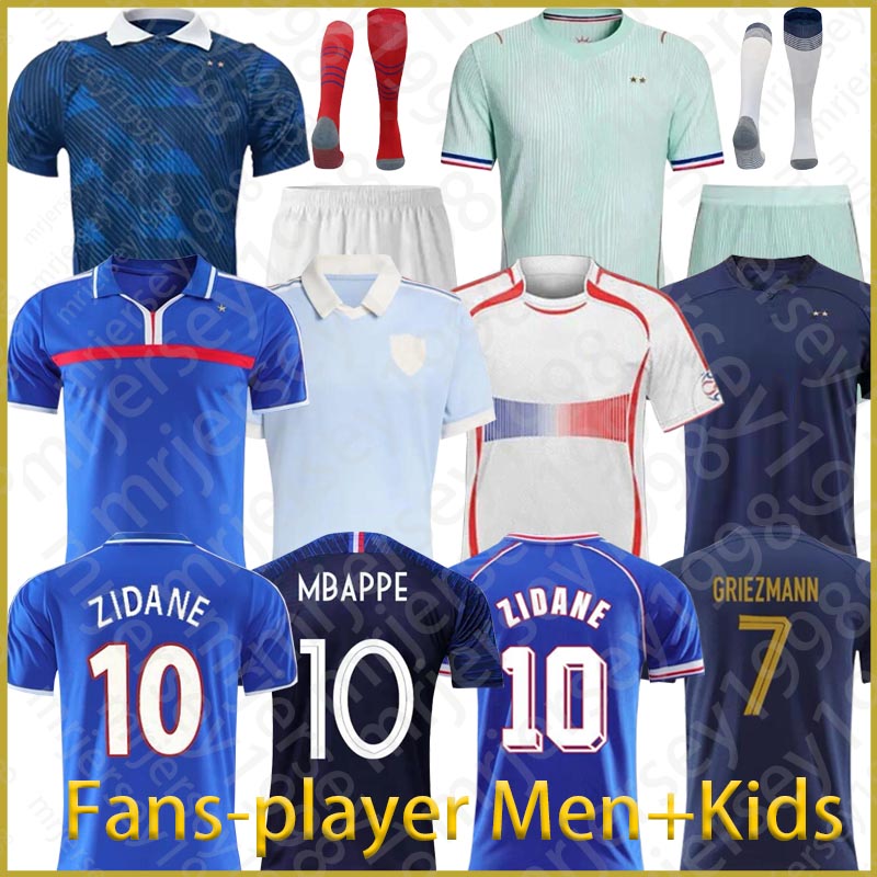 2026 Frenchs MBAPPE soccer jerseys player version GRIEZMANN POGBA 18 26 27 French World Cup national Henry GIROUD fan Retro KANTE football shirt home away Men Kids kit