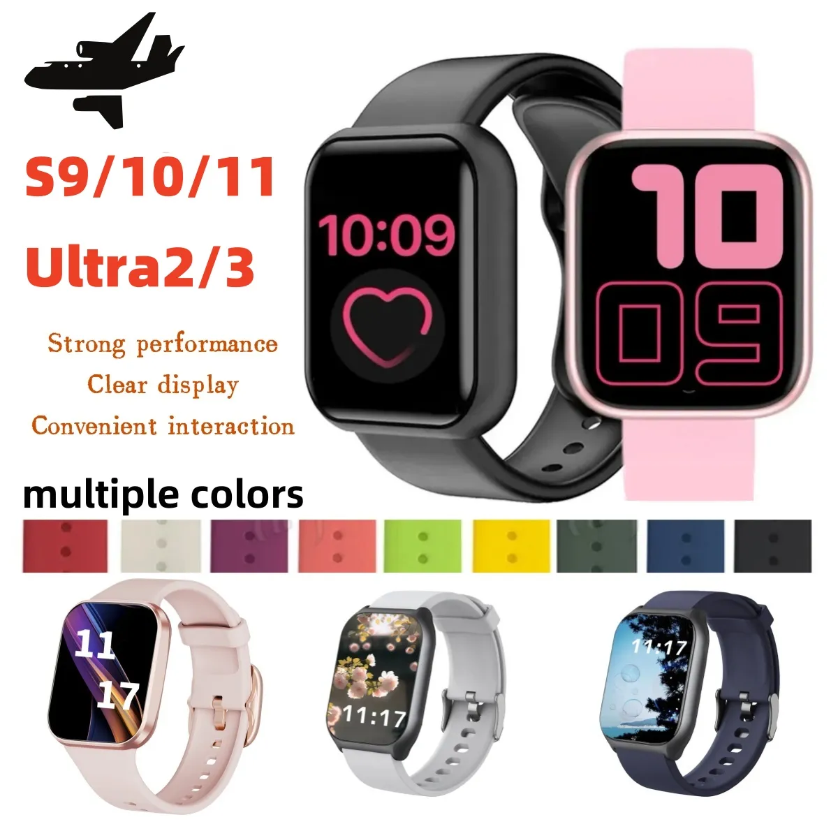 New Smart Watch Ultra 2 Straps For Apple watch iWatch Series 10 46mm Men Women Watch Bluetooth Call Bracelet Wristband Wireless Charging Fitness Tracker