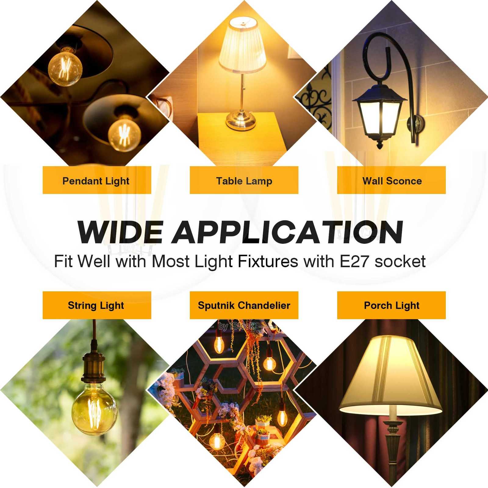 G80 E27 Led Bulbs 6W Low Voltage Bulb 12V 24V LED Filament Bulbs for RV Camper Marine Battery Power System Off Grid Solar Light H260310