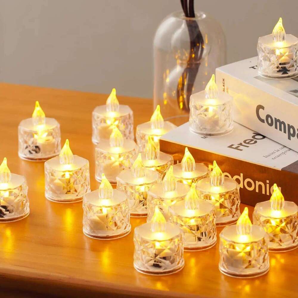 LED Battery Powered Flameless Tea Fake Candle Wedding Birthday Party Home Decoration Lamp Candlestick Candles H260310