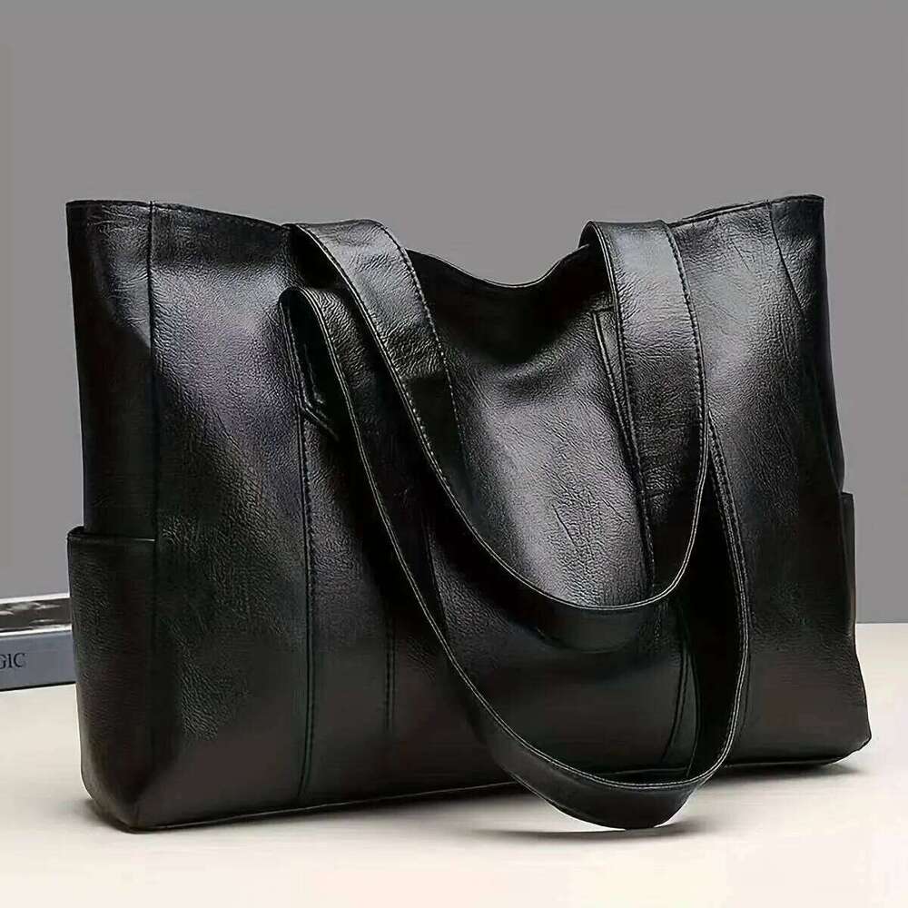 Vintage Large Capacity Tote Retro Vegan Shoulder Bag, Women's Casual Handbag For Commute XJ260310