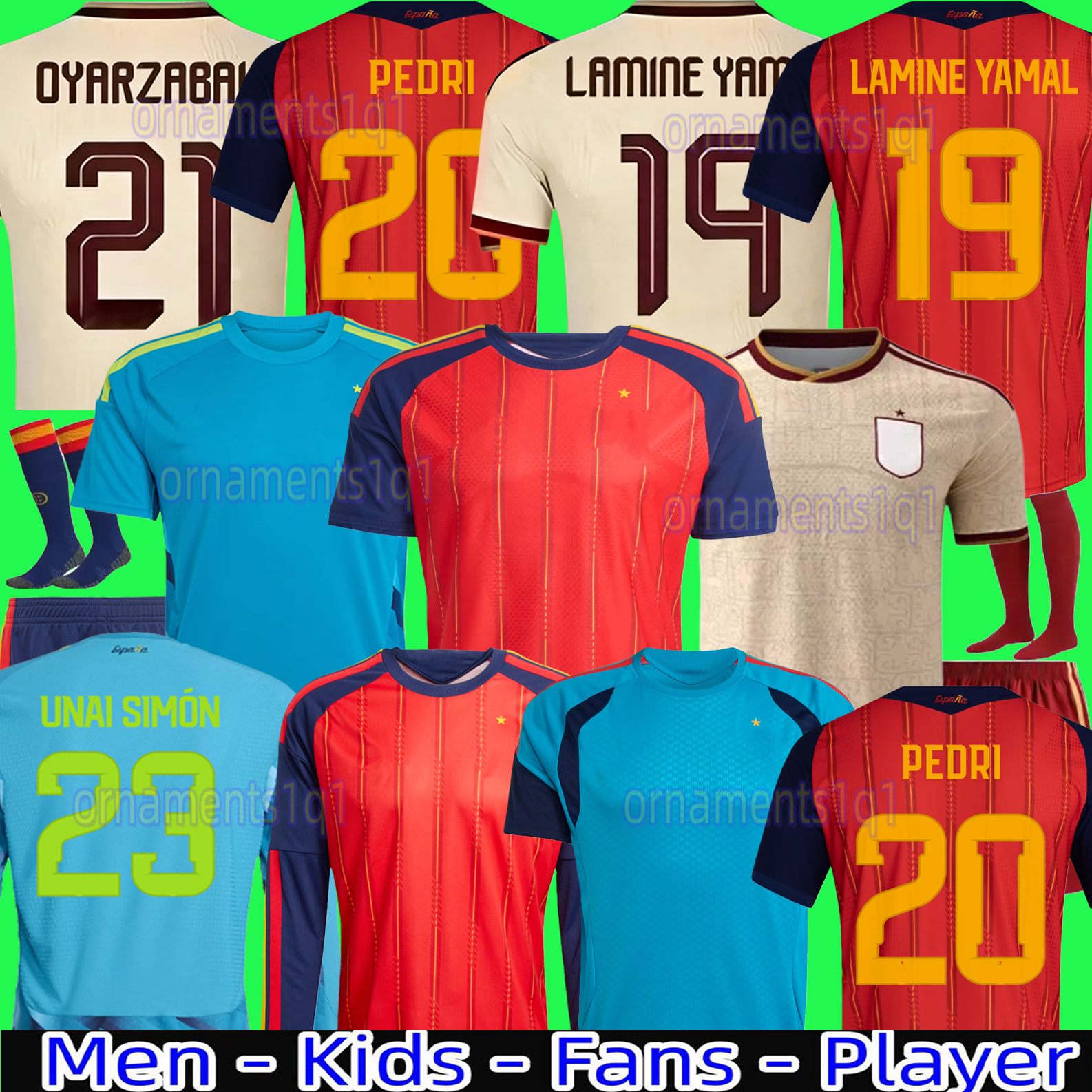 2026 World Cup SPAIN Soccer Jerseys PEDRI GAVI LAMINE YAMAL MORATA Carvajal OLMO FERRAN RODRIGO Jersey SPANISH Men Kid Kit Football Shirt CUBARSI MERINO