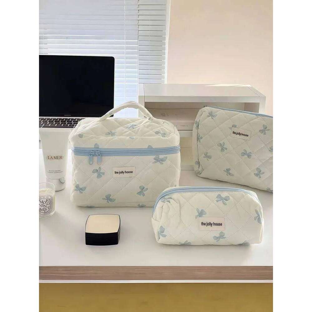 1PC Autumn and Winter New large-capacity bow makeup bag XJ260310