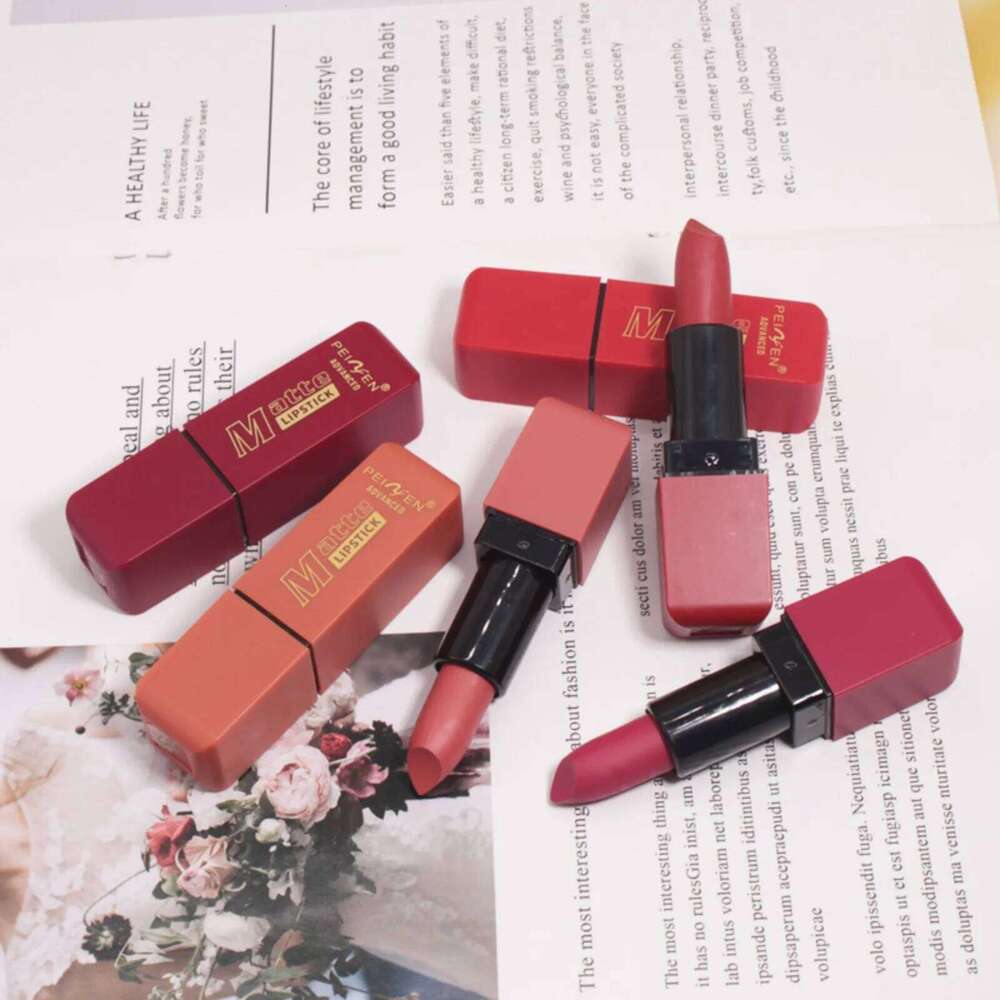 Matte Set 6 Colors, Multi-Finish, Long Lasting Moisturizing and Waterproof Non-Stick Cup Lipstick for Festival Gift Z260310