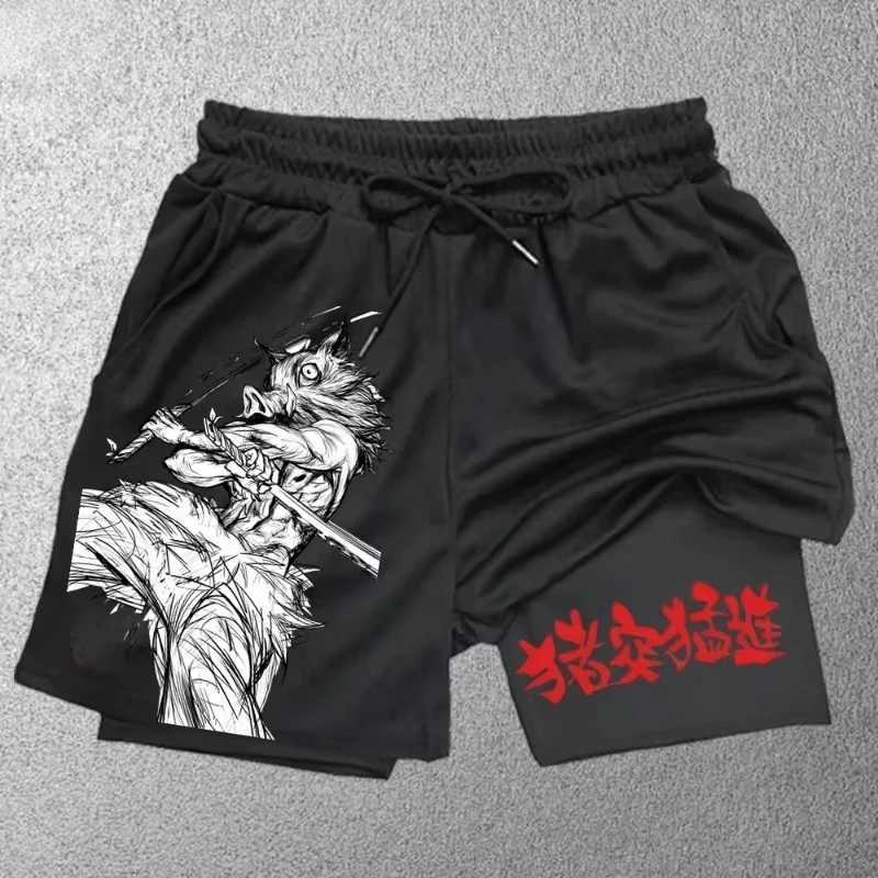 New Sports Shorts 2 in 1 Male Breathable and Informal Sportswear Double Layer Running M-3XL Basketball Shorts Gym Shorts N260310
