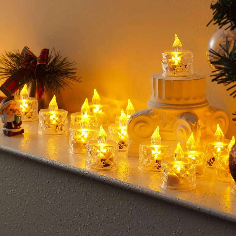 LED Battery Powered Flameless Tea Fake Candle Wedding Birthday Party Home Decoration Lamp Candlestick Candles H260310