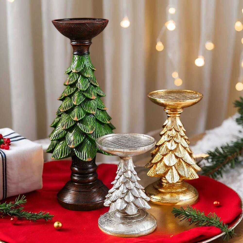1PC, resin material home for Christmas tree candlestick decoration H260310