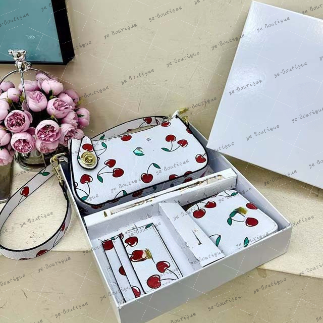New Arrival Print 3 Piece Gift Set Women Crossbody Bag Card Case Coin Pouch print handbag High Quality Luxury Designer Purse Summer Fashion Card case