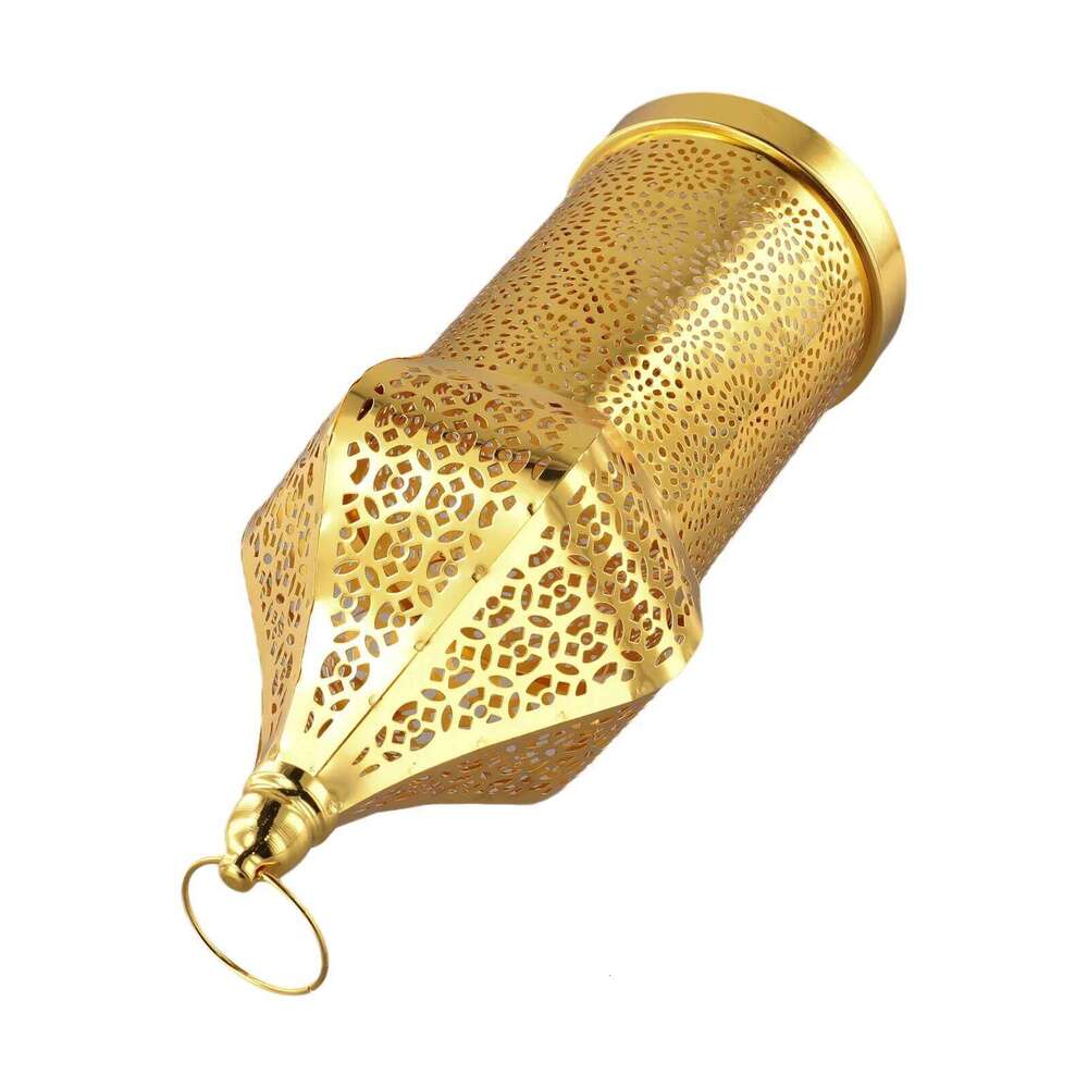 Dcor Iron Golden Hollow Light Ornaments Moroccan Ramadan Ron Lanter Table Widely Used Home Decoration H260310