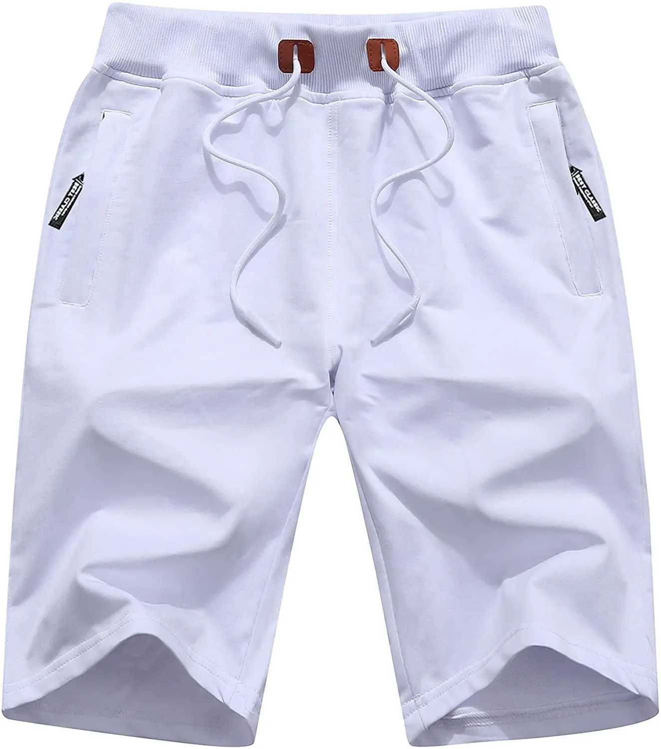 Drawstring Mens Cotton Shorts Cozy Fit Slim Elastic Sports Shorts Man Casual Running Trendy Sweatpants Male Clothing N260310