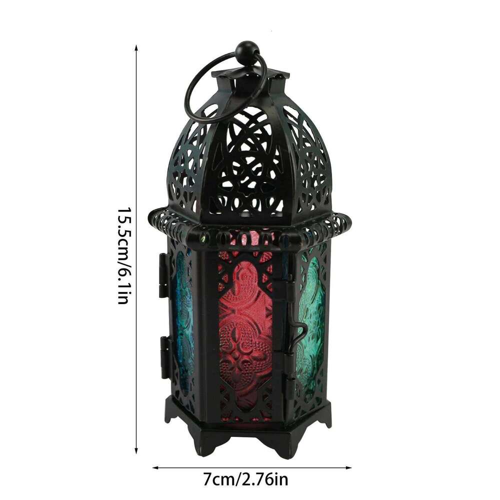 Antique Moroccan Style Lantern Hollow Candle Holder Stand Wedding Romantic Decor H260310