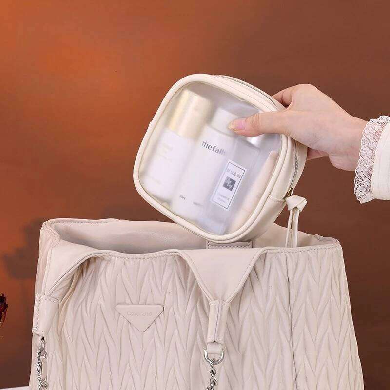 New transparent pouch waterproof portable women's makeup travel essential toiletries bag large capacity cosmetics organizer XJ260310