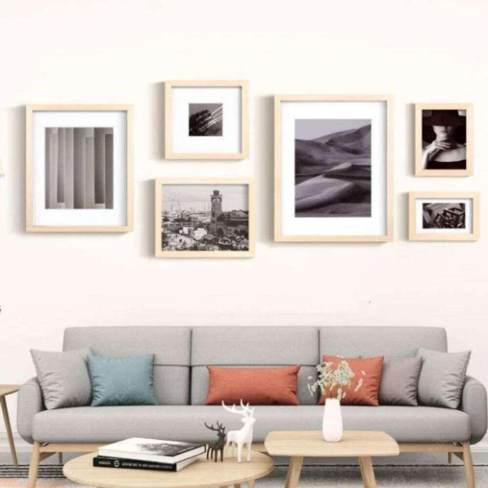 Blank Clay Frame Multi Size Creartive Wooden Photo Holder DIY Party Decor Desktop Ornament Children Painting Drawing H260310 - view 3
