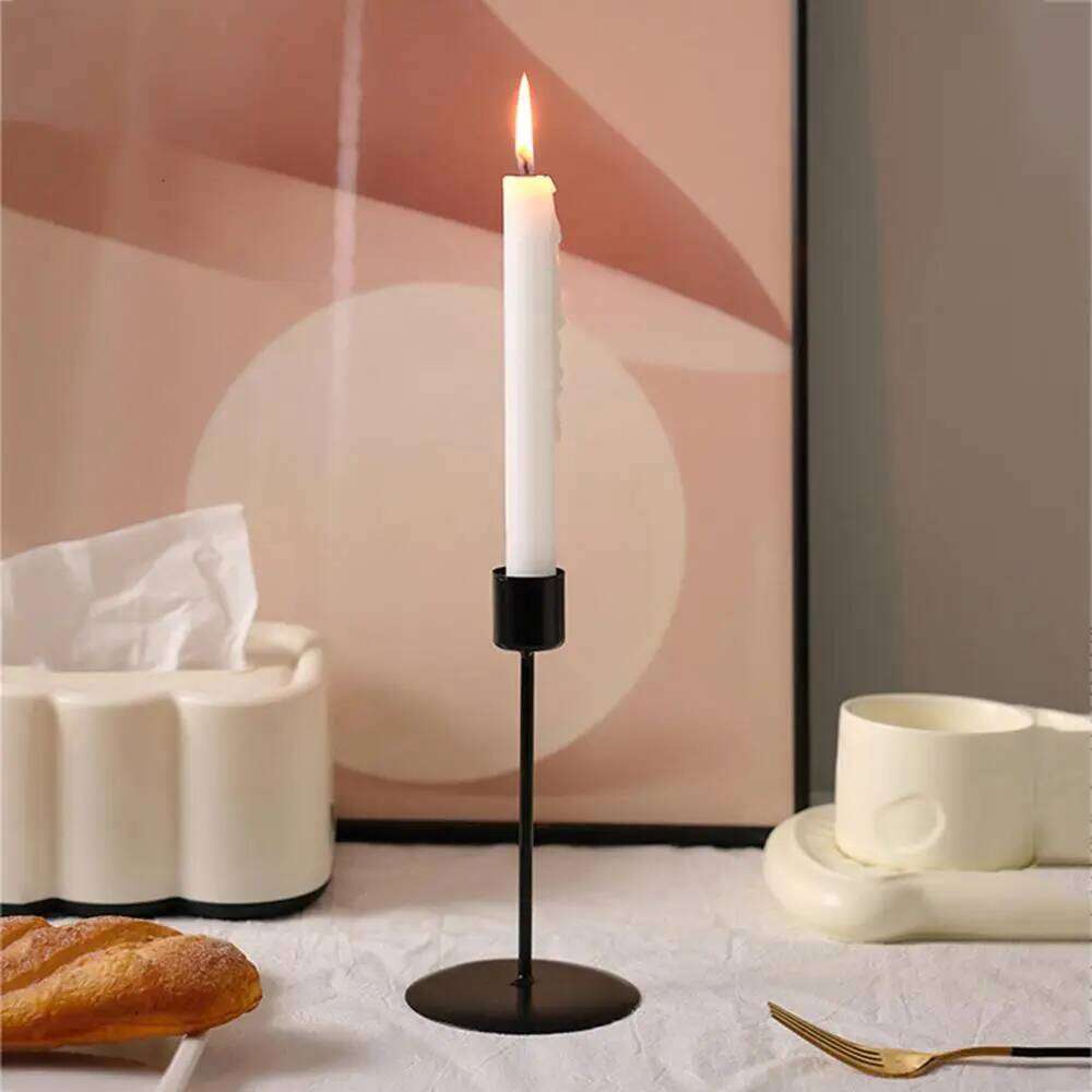 Small Cup Beautiful Candle Holders Durable Table Decor Exquisite Candlestick Useful Home Supplies Iron Candelabrum H260310