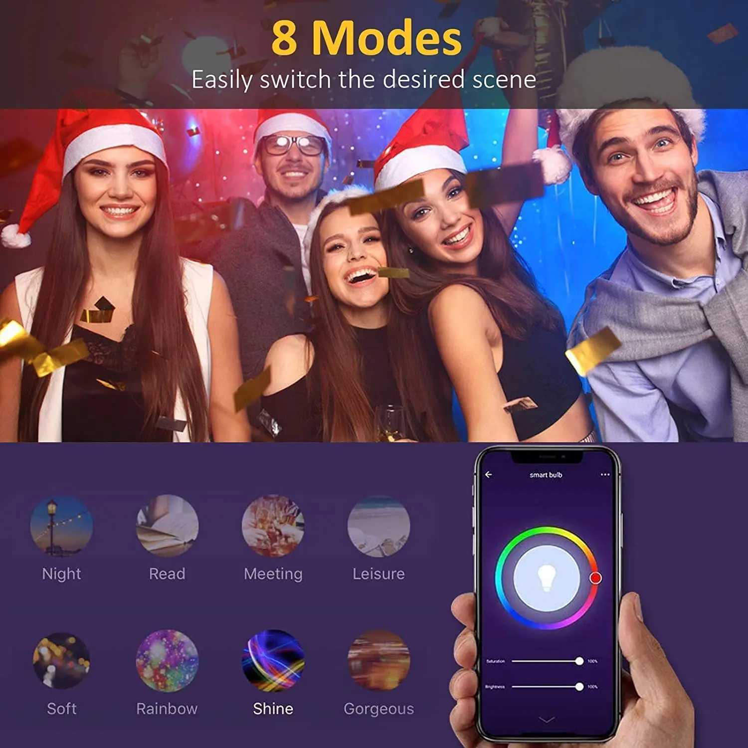 Tuya Wifi E27 Led Lamp RGB CW WW Zigbee Led Light Bulb Works with Alexa Google Home SmartThings for Smart Life Decoration H260310