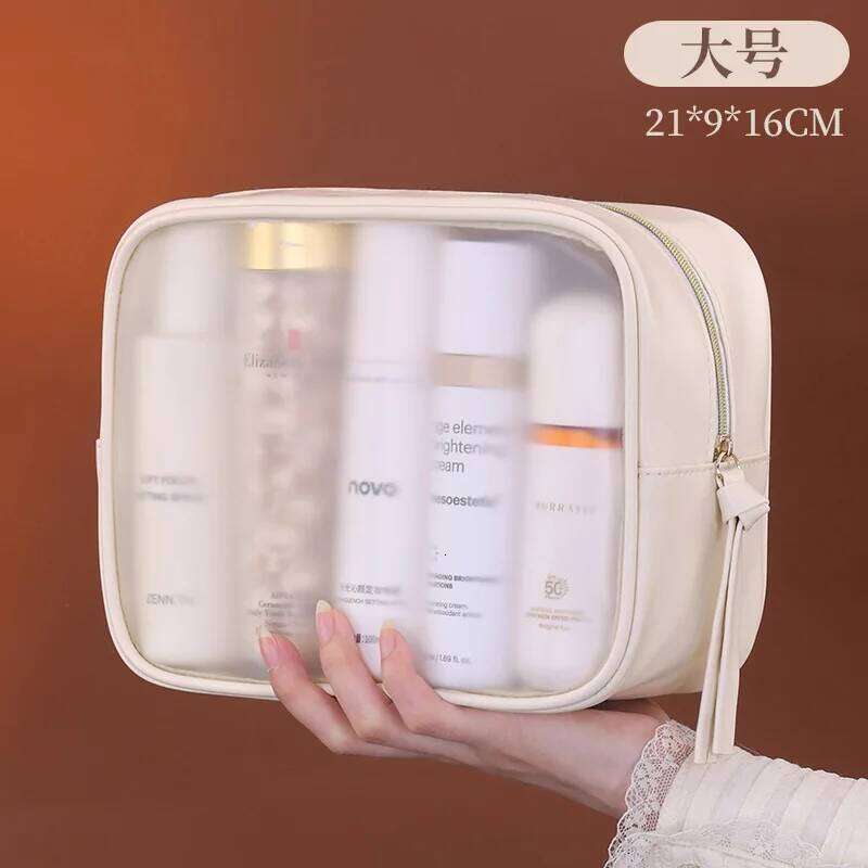 New transparent pouch waterproof portable women's makeup travel essential toiletries bag large capacity cosmetics organizer XJ260310