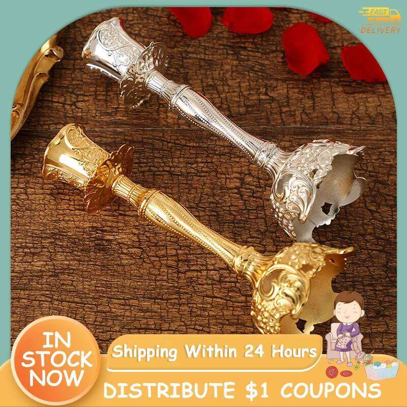 2Pcs Holder Candlesticks For Candles Gold Silver Drop Shipping Europe Metal Candle Stand Wedding Table Home Decoration H260310