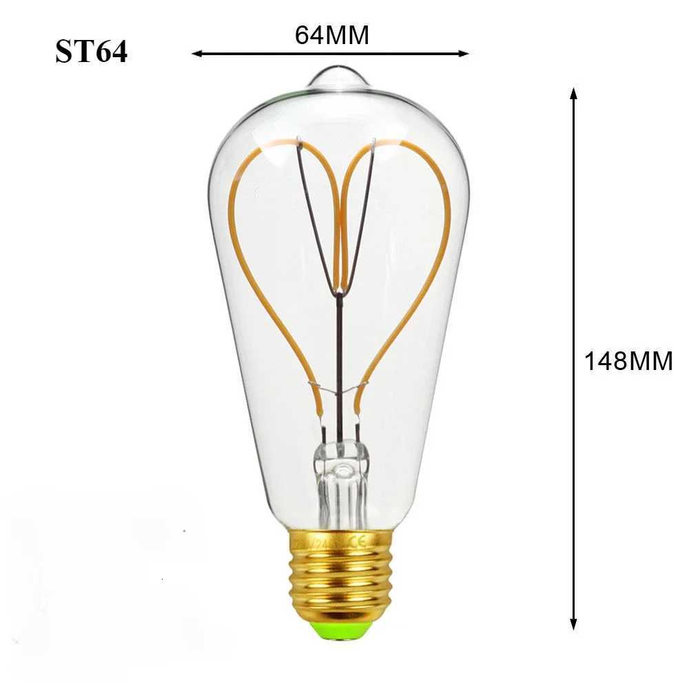 LED Edison Filament Bulbs Golden Art Lights ST64 G80 G95 G125 Dimmable E27 4W 8W 2700K 360 Degree Energy Lamps led lights H260310