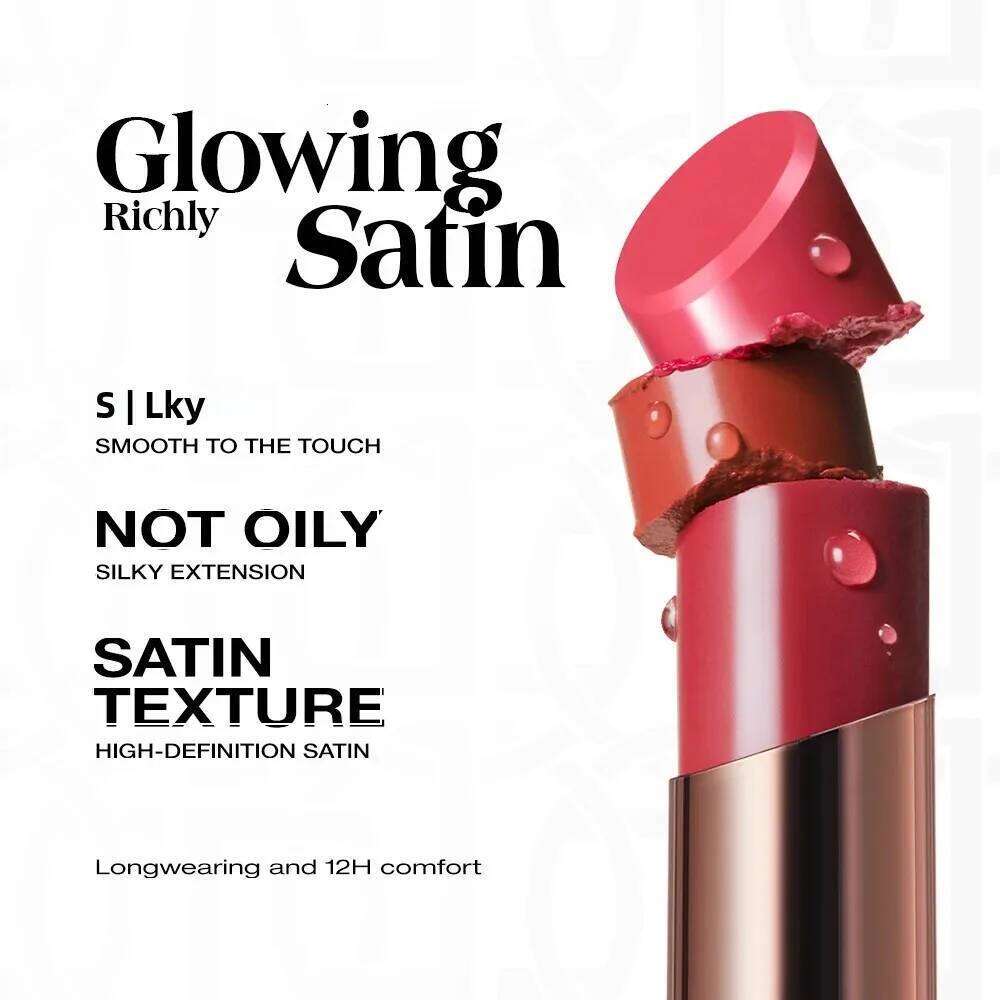 Hydrating Satin Lipstick Long Lasting Moisturizing Nourishing Non Oily Plump Lips Gloss Smooth Formula Glowing Finish Z260310